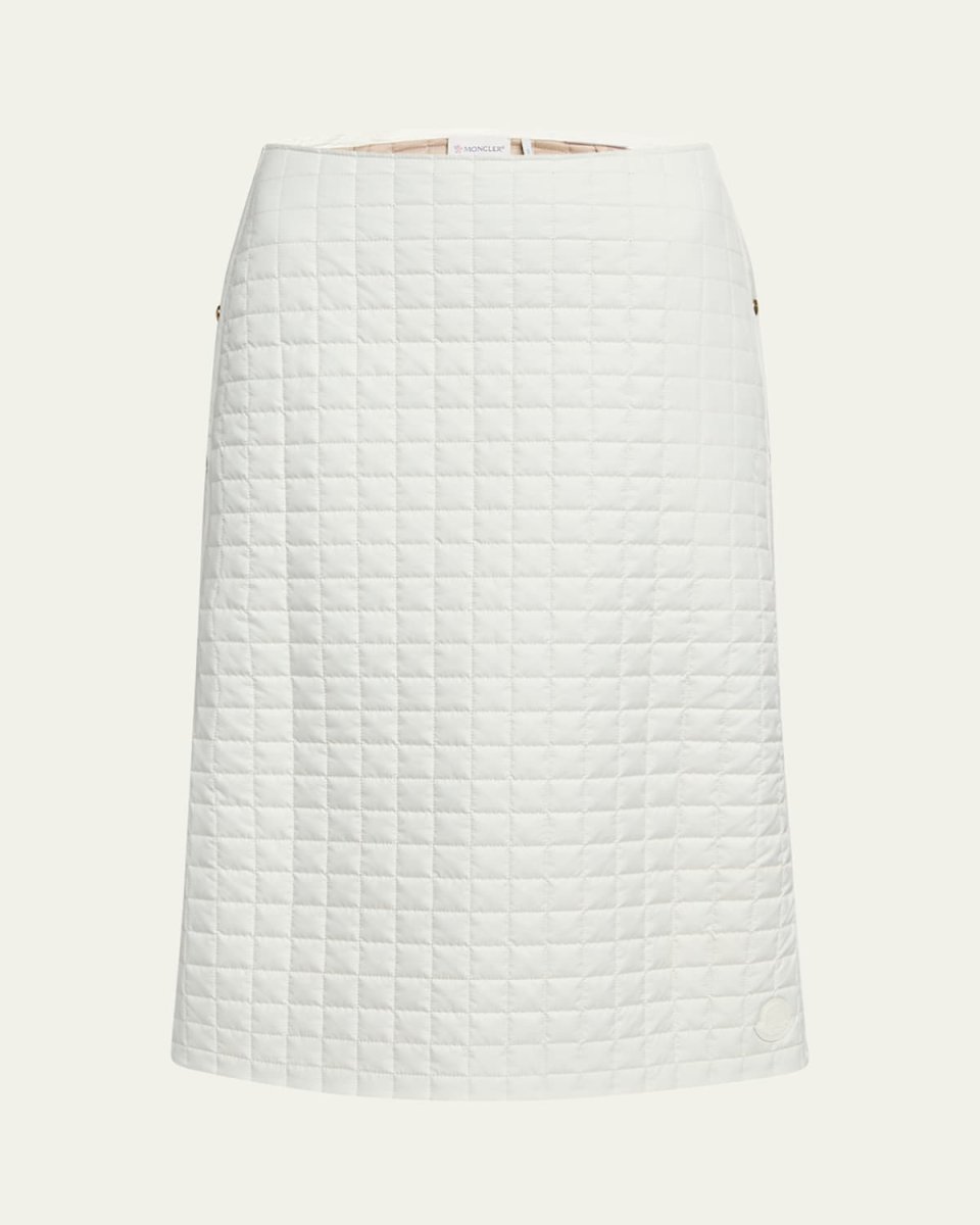 Quilted Side-Snap Skirt